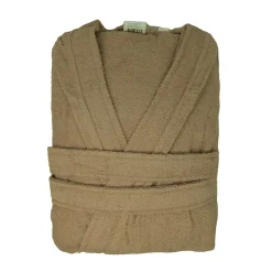 Garnero Arredamenti Accappatoio bagno in microspugna con cappuccio taglia S/M beige Veneto Marrone Best