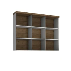 Garnero Arredamenti Alzata per credenza 130x111h cm 9 vani bianco frassinato rovere Provenza