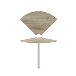 Garnero Arredamenti Angolo 99x75cm per scrivania rovere antracite lucido Time Hot