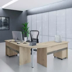 Garnero Arredamenti Angolo 99x75cm per scrivania rovere antracite lucido Time Hot