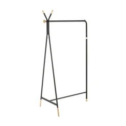 Garnero Arredamenti Appendiabiti da ingresso 91x165h cm moderno in acciaio nero rovere Shira Outlet