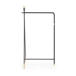 Garnero Arredamenti Appendiabiti da ingresso 91x165h cm moderno in acciaio nero rovere Shira Outlet