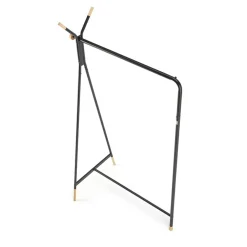 Garnero Arredamenti Appendiabiti da ingresso 91x165h cm moderno in acciaio nero rovere Shira Outlet