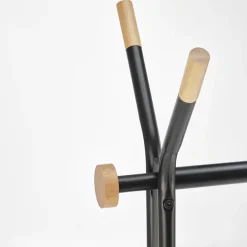 Garnero Arredamenti Appendiabiti da ingresso 91x165h cm moderno in acciaio nero rovere Shira Outlet