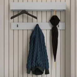 Garnero Arredamenti Appendiabiti da parete 92x12h cm Accent Grigio Sale