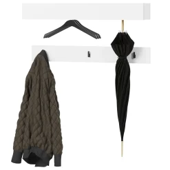 Garnero Arredamenti Appendiabiti da parete 92x12h cm bianco Accent Bianco Opaco Outlet