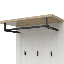 Garnero Arredamenti Appendiabiti 59x143h cm da parete bianco frassinato rovere Lars Discount