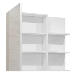 Garnero Arredamenti Armadietto bagno con specchio 78x71h cm 1 anta 3 mensole Linda Bianco Lucido Outlet