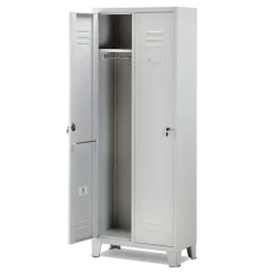 Garnero Arredamenti Armadio da esterno 2 ante 69x180cm in metallo grigio Fabric New