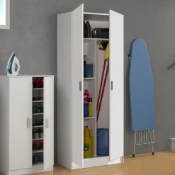 Garnero Arredamenti Armadio ingresso 73x180h cm 2 ante battenti multiuso bianco opaco Corie Best