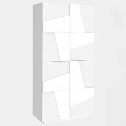 Garnero Arredamenti Armadio scarpiera 80x168h cm 4 ante Zenzero Bianco Lucido Sale