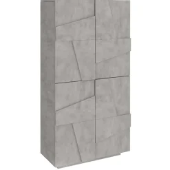Garnero Arredamenti Armadio scarpiera 80x168h cm 4 ante grigio Zenzero Cemento Outlet