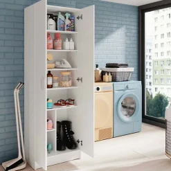 Garnero Arredamenti Armadio scarpiera 59x180h cm 2 ante battenti bianco opaco Easy New