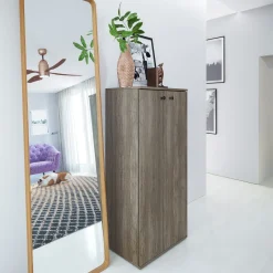 Garnero Arredamenti Armadio scarpiera 55x119h cm 2 ante rovere moro Vertigo Discount