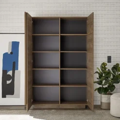 Garnero Arredamenti Armadio soggiorno 120x193h cm 2 ante moderno Alvarez Rovere