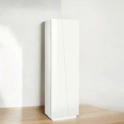 Garnero Arredamenti Armadio soggiorno 60x200h cm moderno Candia Gihome® Bianco Lucido New