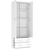 Garnero Arredamenti Armadio 77x200h cm 2 ante 2 cassetti  moderno bianco Viki 1 Best
