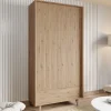 Garnero Arredamenti Armadio 92x180h cm 2 ante 1 cassetto cannettato soggiorno cannettato rovere Branch Hot