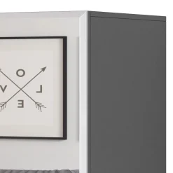 Garnero Arredamenti Armadio 86x185h cm 2 ante 1 cassetto con specchio grigio Selva