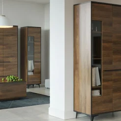 Garnero Arredamenti Armadio 91x185h cm 4 ante 5 ripiani noce Line