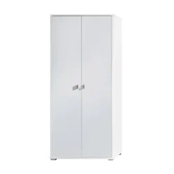 Garnero Arredamenti Armadio 85x195h cm 2 ante battente moderno bianco opaco Lola Discount