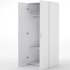 Garnero Arredamenti Armadio 78x176h cm 2 ante battenti bianco opaco Light Gihome®