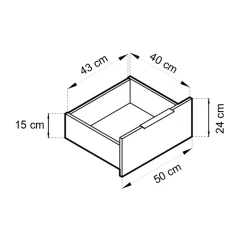 Garnero Arredamenti Armadio 105x200h cm 2 ante con cassetti moderno quercia nero Miller Rovere Rustico New