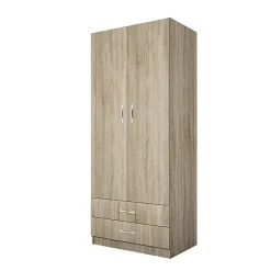 Garnero Arredamenti Armadio 80x191h cm 2 ante con cassetti moderno sonoma Carlino Rovere Sale