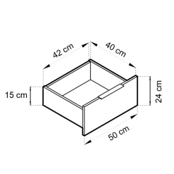 Garnero Arredamenti Armadio 155x200h cm 3 ante con specchio moderno quercia nero Miller Rovere Rustico New