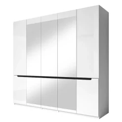 Garnero Arredamenti Armadio 225x213h cm 5 ante con specchio bianco lucido Dubai Gihome® Best