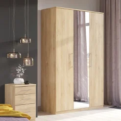 Garnero Arredamenti Armadio 121x199h cm 3 ante con specchio Dogliani Rovere Best