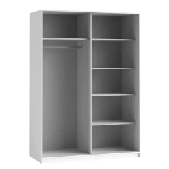 Garnero Arredamenti Armadio 150x210h cm 2 ante con specchio Pascal Gihome® Bianco Opaco Hot