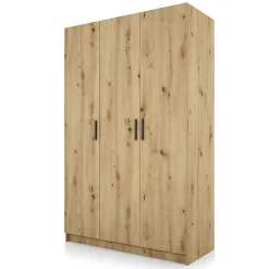 Garnero Arredamenti Armadio 120x191h cm 3 ante design Rodari Rovere Rustico Hot