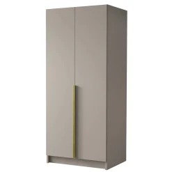 Garnero Arredamenti Armadio 100x215h cm 2 ante moderno beige oro Glammy 2 Beige - Oro Sale