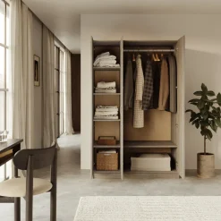 Garnero Arredamenti Armadio 120x190h cm 3 ante moderno sonoma Rodari Rovere Discount