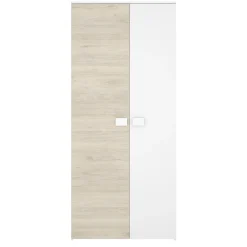 Garnero Arredamenti Armadio 90x205h cm 2 ante moderno rovere bianco Cairo Discount