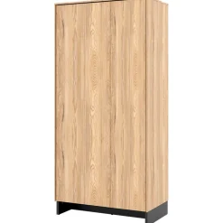 Garnero Arredamenti Armadio 92x196h cm 2 ante rovere nero Alabaster Discount