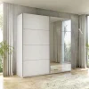 Garnero Arredamenti Armadio 200x210h cm 2 ante scorrevoli con specchio bianco Lilly Best