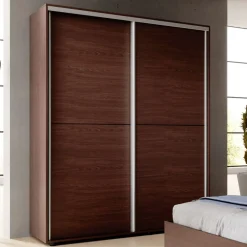 Garnero Arredamenti Armadio 150x200h cm 2 ante scorrevoli moderno Roma Wengè Best