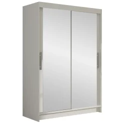 Garnero Arredamenti Armadio 120x200h cm 2 ante scorrevoli con specchio bianco Tancredi Sale