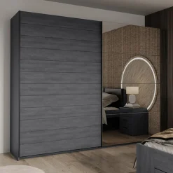 Garnero Arredamenti Armadio 270x210h cm 2 ante scorrevoli con specchio Cortina Gihome® Ossido Online