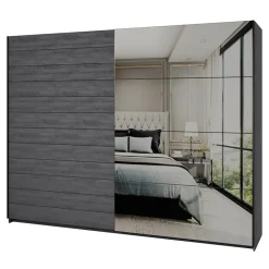 Garnero Arredamenti Armadio 270x210h cm 2 ante scorrevoli con specchio Cortina Gihome® Ossido Online