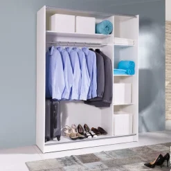 Garnero Arredamenti Armadio 150x206h cm 2 ante scorrevoli bianco Clara Gihome® Best