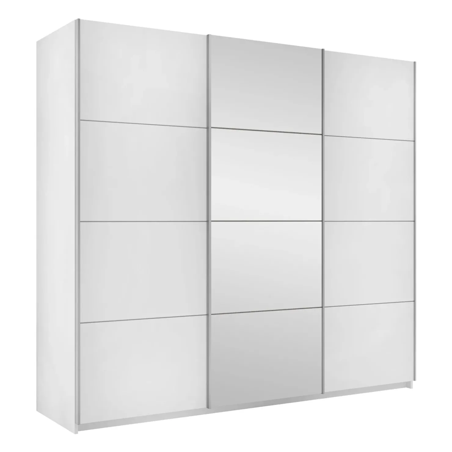 Garnero Arredamenti Armadio 250x210h cm 3 ante scorrevoli con specchio bianco Lilly Outlet