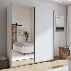 Garnero Arredamenti Armadio 180x219h cm 2 ante scorrevoli moderno  Caracas Bianco Frassinato Online