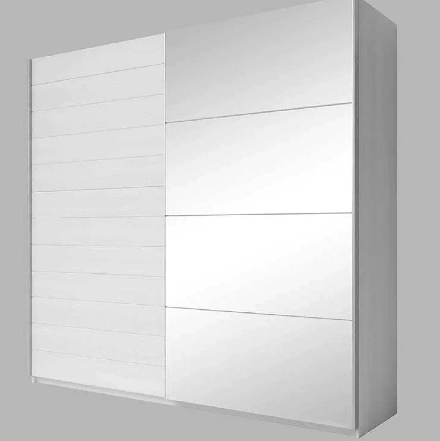 Garnero Arredamenti Armadio 220x210h cm 2 ante scorrevoli Cortina Gihome® Bianco Frassinato Sale