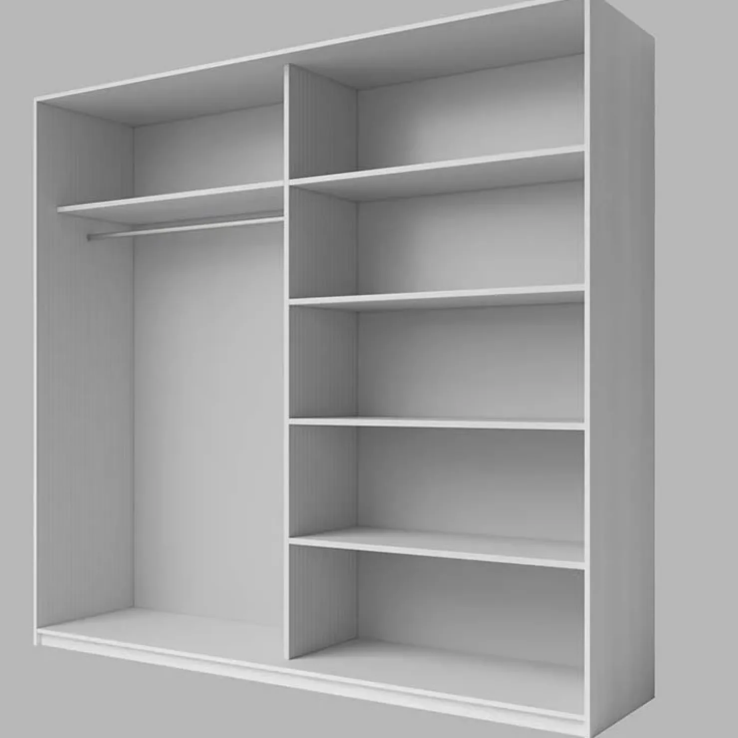 Garnero Arredamenti Armadio 220x210h cm 2 ante scorrevoli Cortina Gihome® Bianco Frassinato Sale