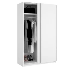 Garnero Arredamenti Armadio 120x204h cm due ante scorrevoli bianco Daniel Discount