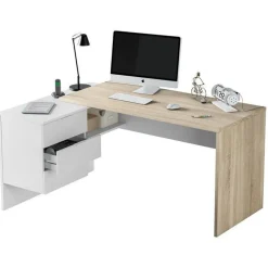 Garnero Arredamenti Arredo ufficio completo bianco opaco rovere natura Work 2 Hot