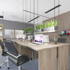 Garnero Arredamenti Arredo ufficio completo moderno rovere antracite lucido Time 16 Sale